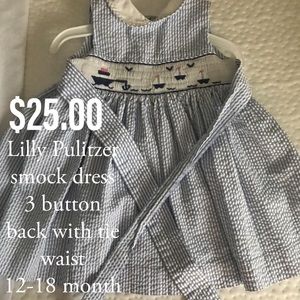 Lilly Pulitzer smocked sailboat dress